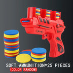 Toy Gun With Soft Bullets Catapult EVA Flying Saucer Gun
