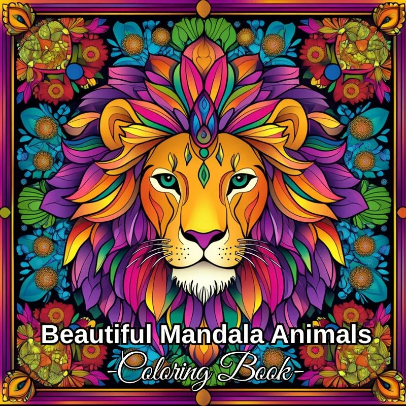 28 Pages Mandala Animals Coloring Book