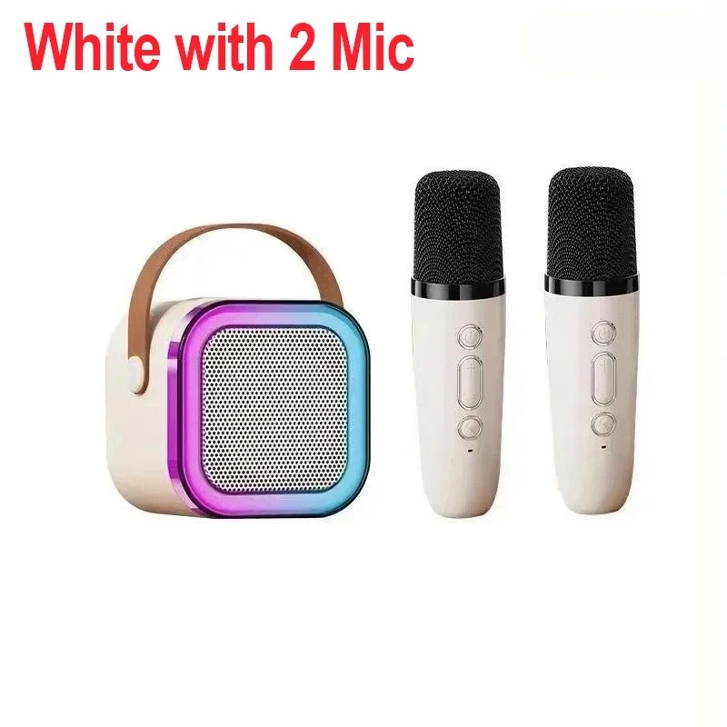 Portable Bluetooth 5.3 Speaker Karaoke Machine PA System with 2 Wireless Microphones