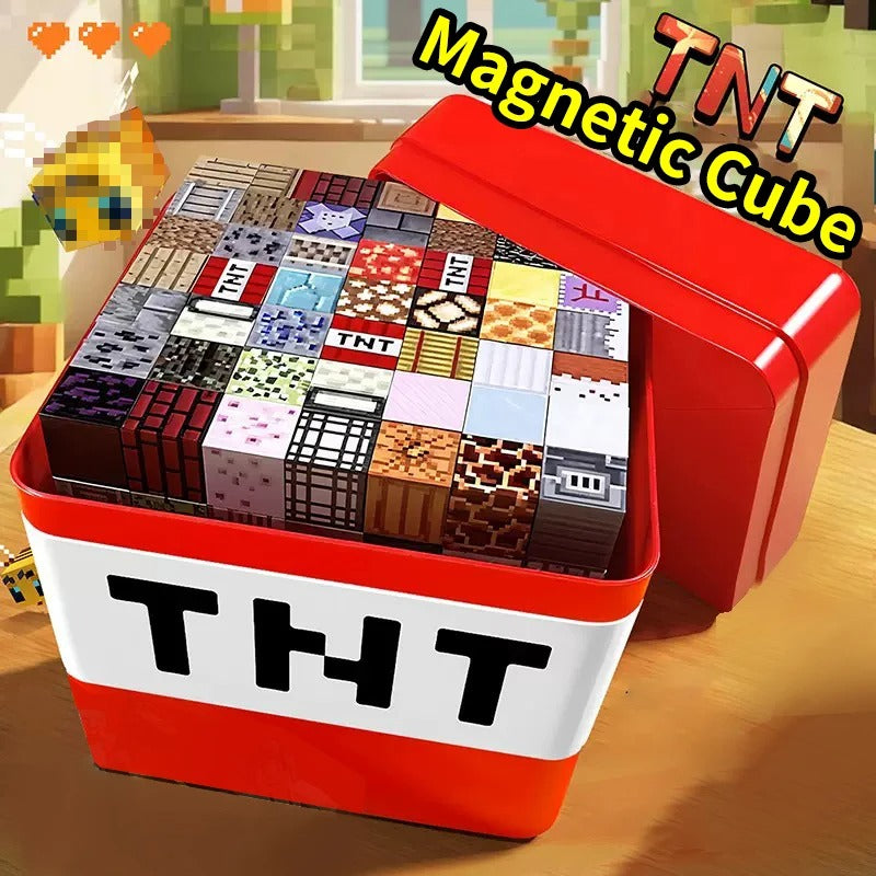 Minecraft  Magnetic building block toy storage box set