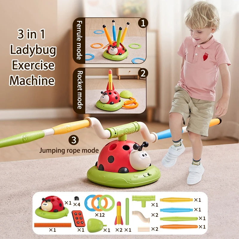 Ladybug Sport Entertainment Multifunction Rope Skipping Machine Ferrule Jump Rocket Launcher