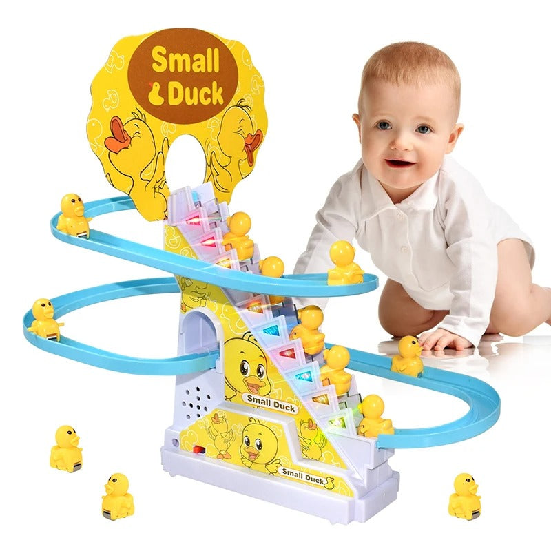 Climbing Stairs Track Toys Electric Duck DIY Rail Racing