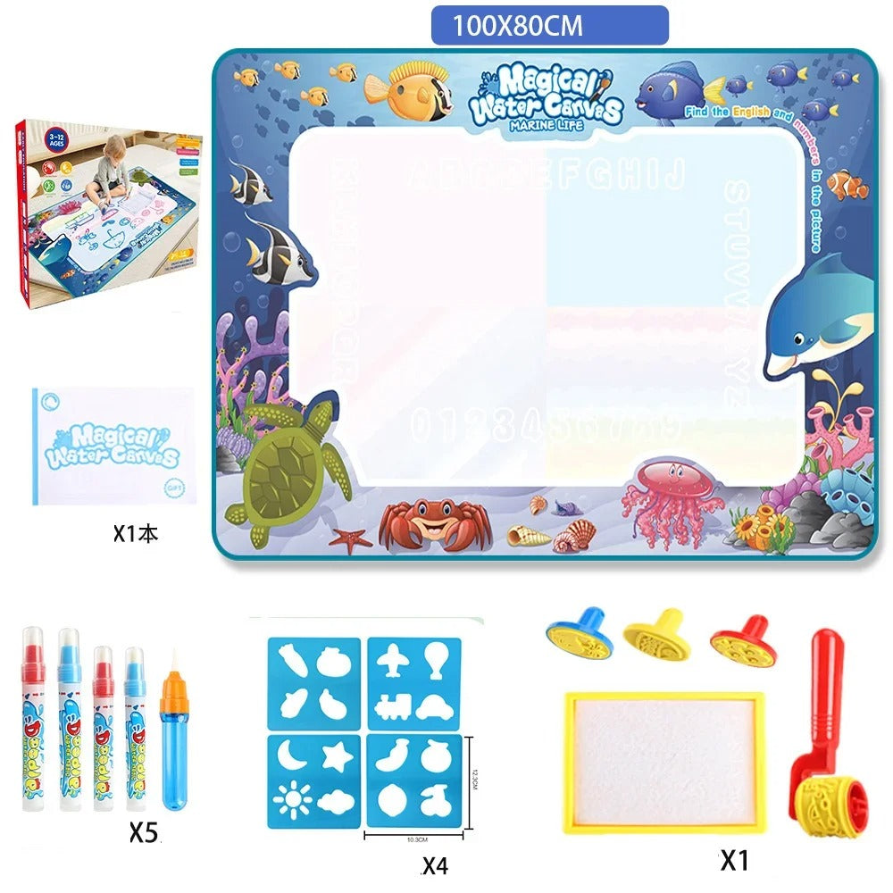 Water Doodle Mat - Kids Painting Writing Color Doodle Drawing Mat