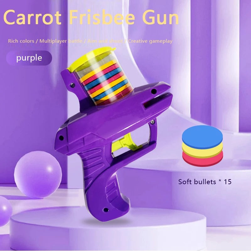 1PC Kids Outdoor Disc Gun Flying Frisbee Shooting Launcher