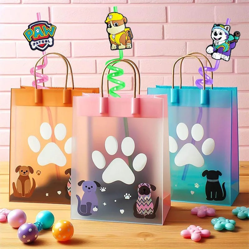 8pcs Paw Patrol Theme Straws  Reusable Drinking Straws