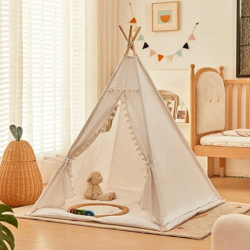 1.6m/1.3m Kid Tent Indoor Play House Wigwam for Child Portable Child Tipi