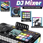 Kids Simulation DJ Mixer Controller Toys Multifunctional Music Effects Electronic Learning Game Birthday Gift for Children