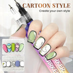 12 Color Nail Art Graffiti Pen Set Nail Marker Drawing Acrylic Paint Pens Waterproof Nail Painting Manicure Extra Fine 0.5mm