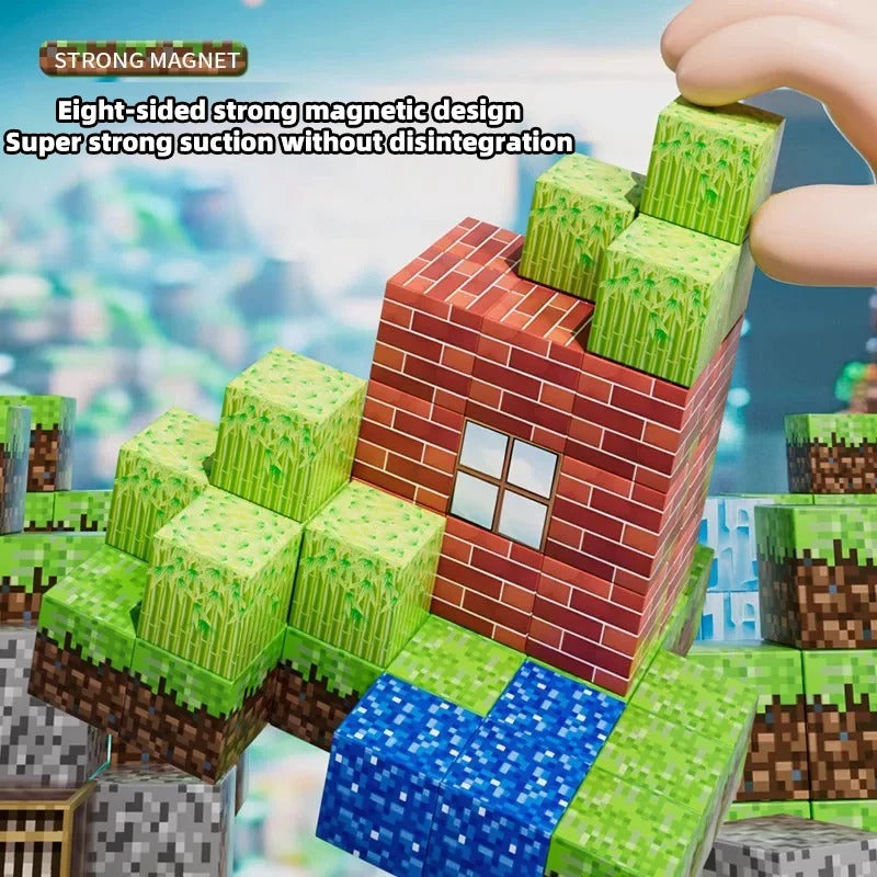Minecraft  Magnetic building block toy storage box set