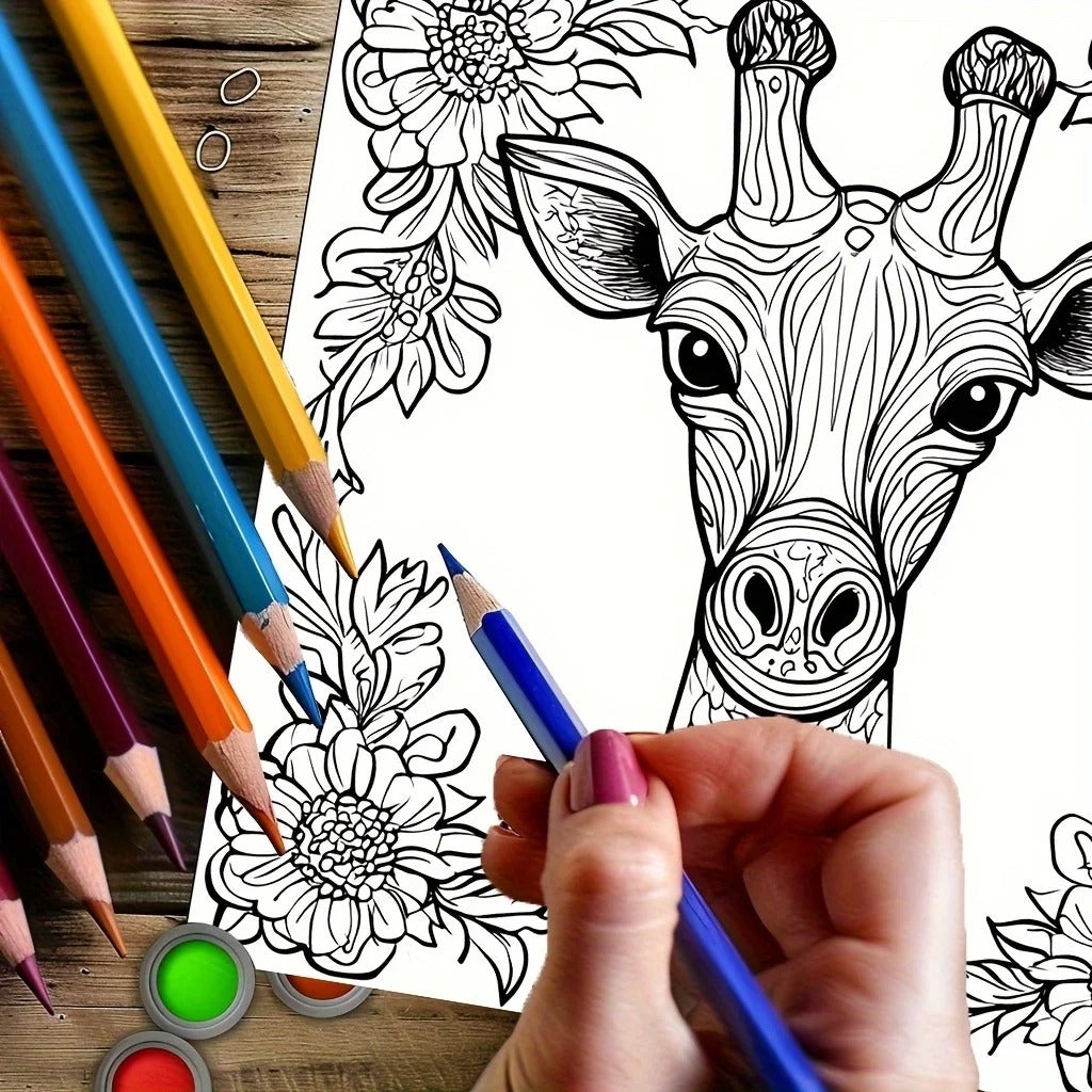 28 Pages Mandala Animals Coloring Book