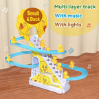 Climbing Stairs Track Toys Electric Duck DIY Rail Racing