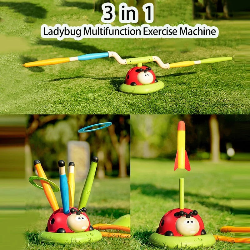 Ladybug Sport Entertainment Multifunction Rope Skipping Machine Ferrule Jump Rocket Launcher