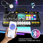 Kids Simulation DJ Mixer Controller Toys Multifunctional Music Effects Electronic Learning Game Birthday Gift for Children
