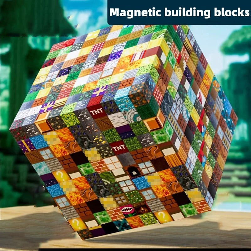 Minecraft  Magnetic building block toy storage box set