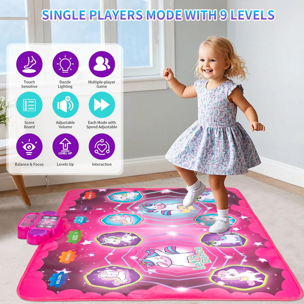 Kids Electronic Dance Mat Double Players Mode with 9 Levels