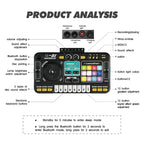 Kids Simulation DJ Mixer Controller Toys Multifunctional Music Effects Electronic Learning Game Birthday Gift for Children