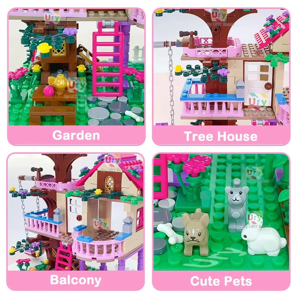 Dream Tree House Friends Building Set Friends Construction Educational Toy 504 Pieces Gifts for Girls Teens Kids Adults Ages 6+