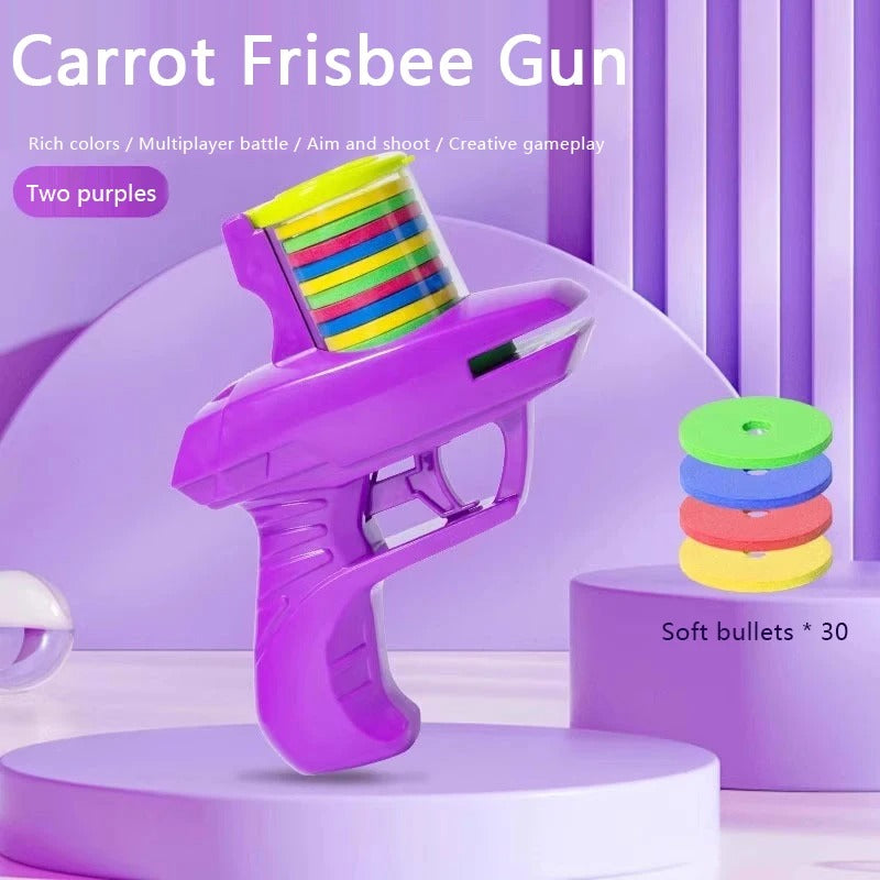 1PC Kids Outdoor Disc Gun Flying Frisbee Shooting Launcher