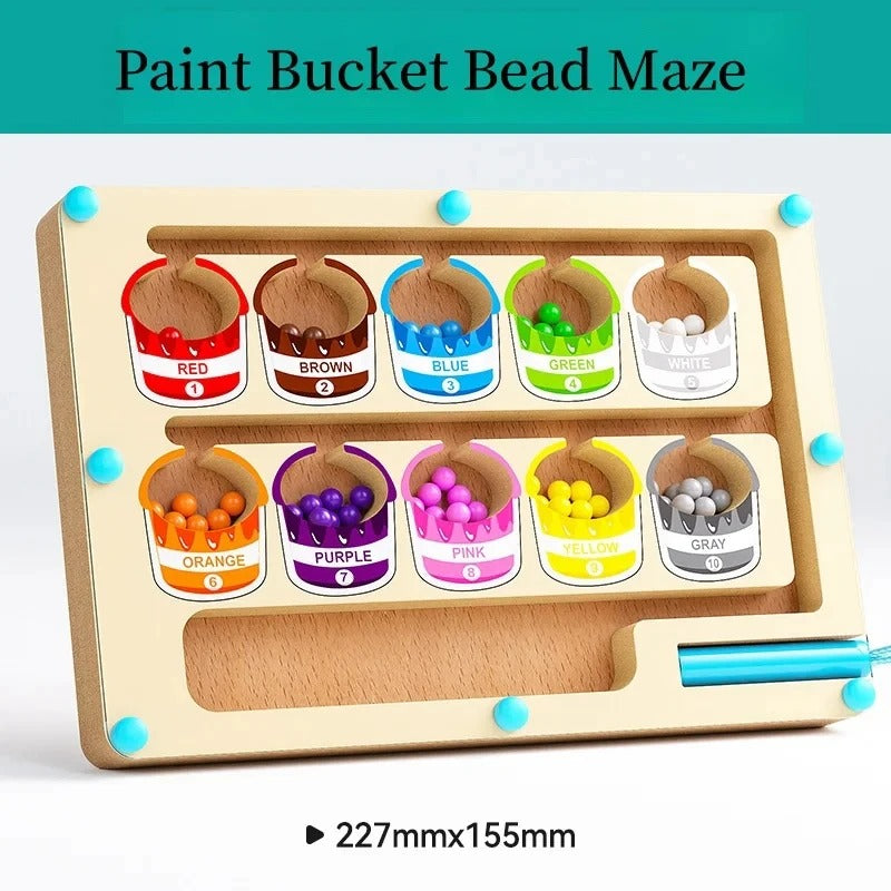 Magnetic Maze Toy With Magnetic Digital Beads For Puzzle Practice And Attention Training Games