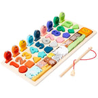 Montessori Wooden Toys Kids Busy Board Shape & Number Matching
