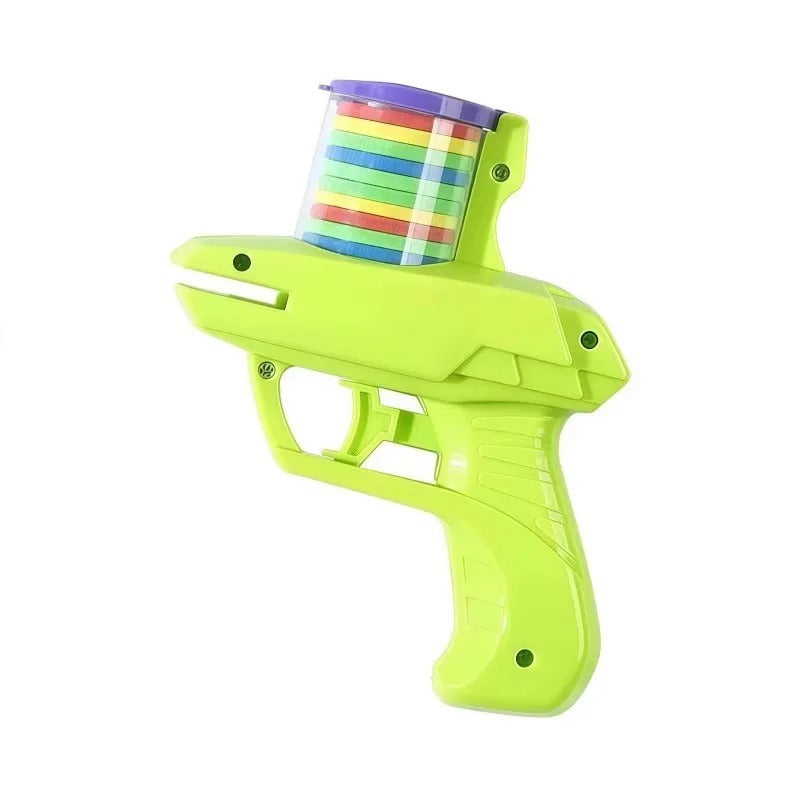 1PC Kids Outdoor Disc Gun Flying Frisbee Shooting Launcher