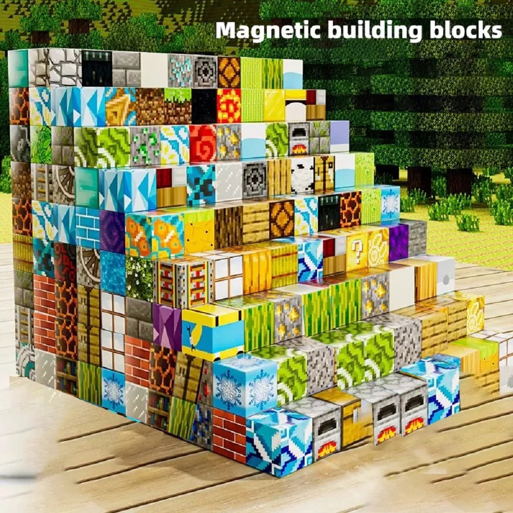 Minecraft  Magnetic building block toy storage box set