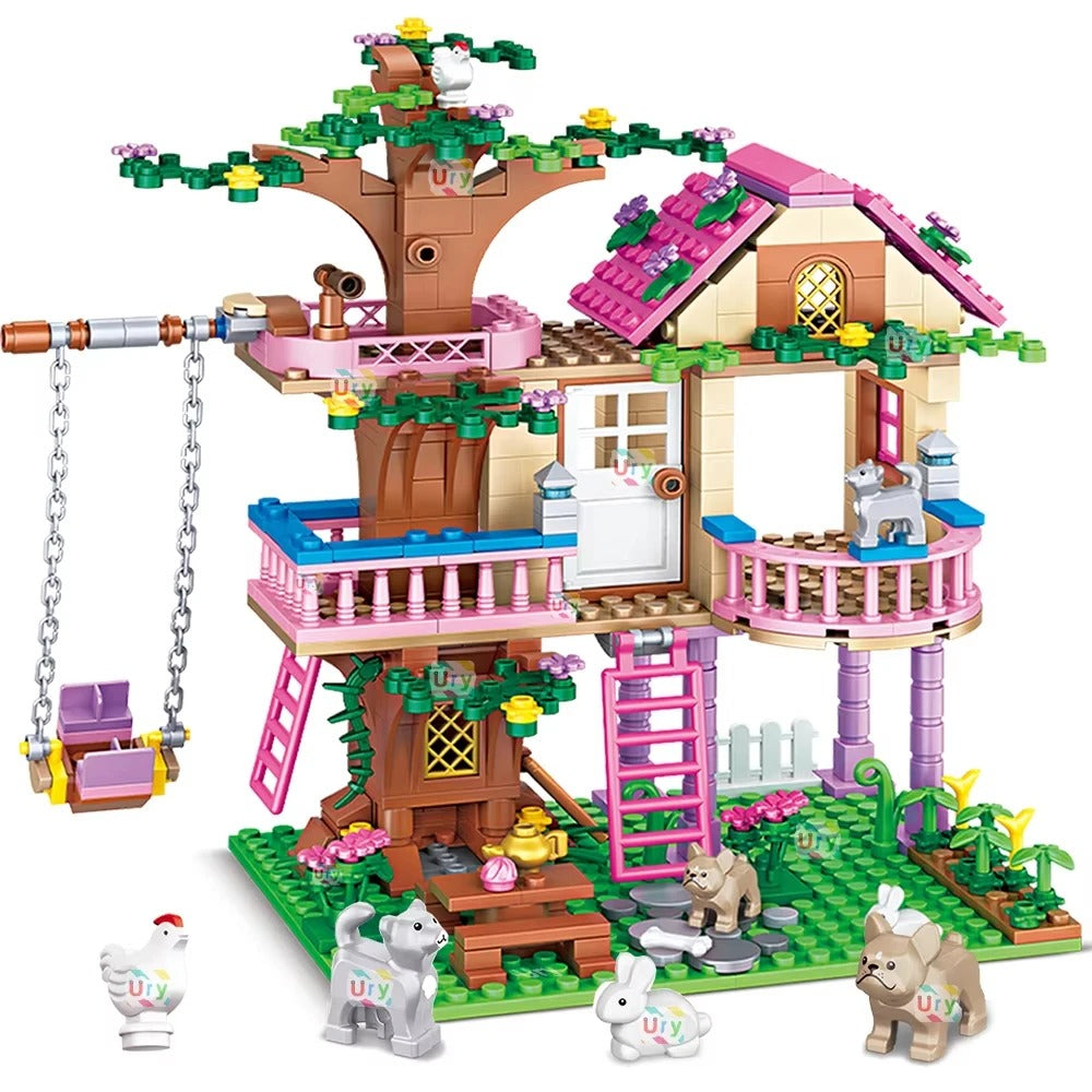 Dream Tree House Friends Building Set Friends Construction Educational Toy 504 Pieces Gifts for Girls Teens Kids Adults Ages 6+