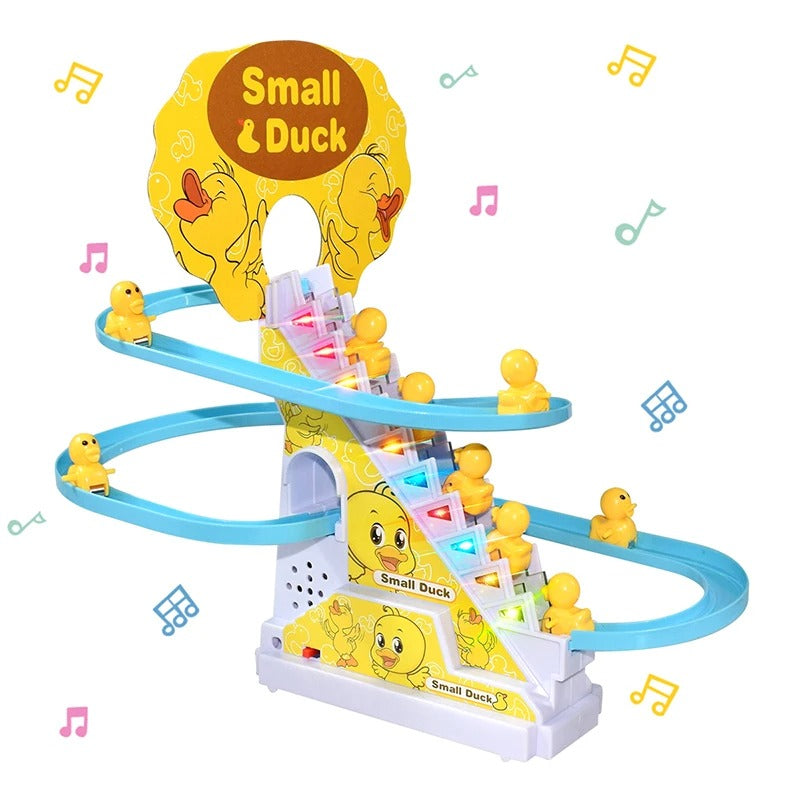 Climbing Stairs Track Toys Electric Duck DIY Rail Racing