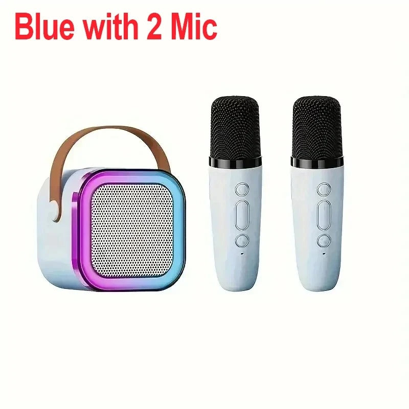 Portable Bluetooth 5.3 Speaker Karaoke Machine PA System with 2 Wireless Microphones